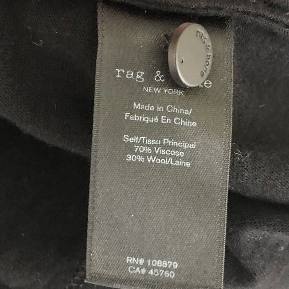 Rag & Bone black turtle neck lightweight top - Picture 4 of 9